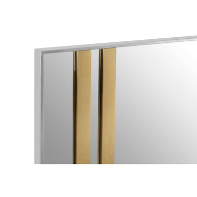 Orsina Demas Square Wall Mirror – Contemporary Gold and Silver Accent