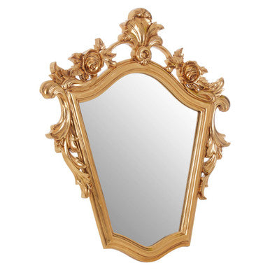 Orsina Marseille Gold Tapered Wall Mirror – Classic Floral Design