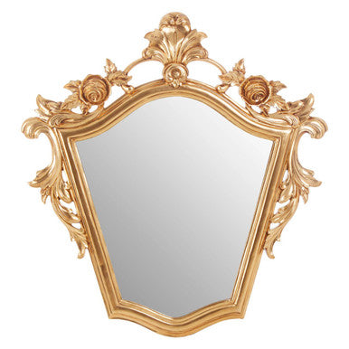 Orsina Marseille Gold Tapered Wall Mirror – Classic Floral Design
