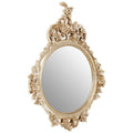 Orsina Marseille Round Wall Mirror – Champagne Floral Bevelled Edge