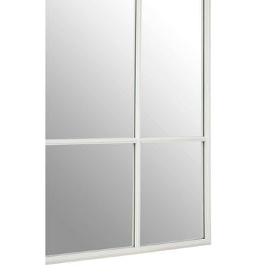 Orsina Claren Arched Window Pane Wall Mirror – Matt White Finish