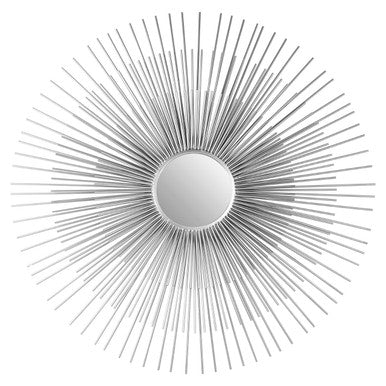 Orsina Cristi Silver Wall Mirror – Modern Concave Sculptural Design