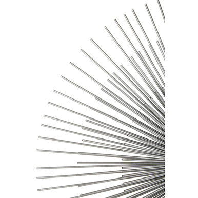 Orsina Cristi Silver Wall Mirror – Modern Concave Sculptural Design