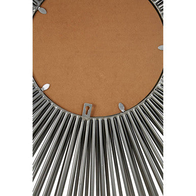 Orsina Cristi Silver Wall Mirror – Modern Concave Sculptural Design