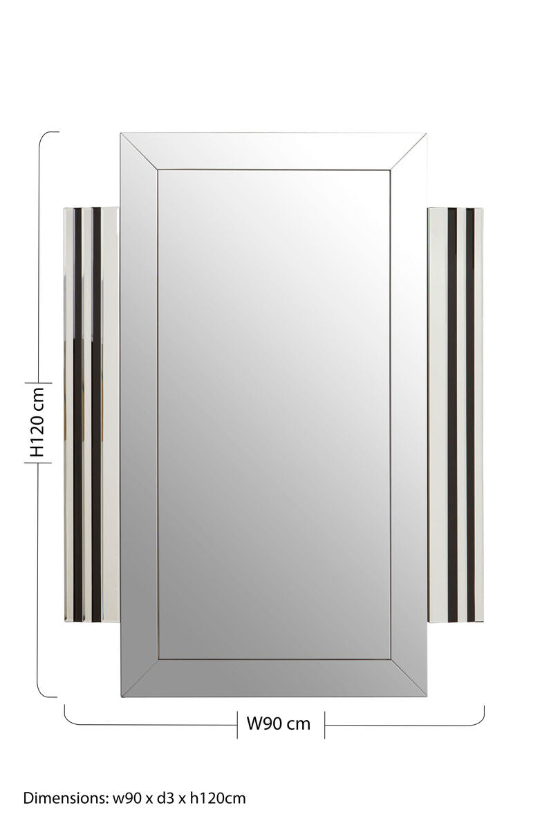 Orsina Ravenna Clear Wall Mirror – Rectangular Bevelled Glass Design