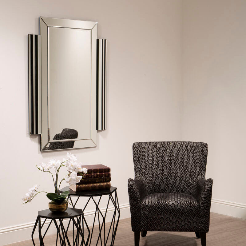 Orsina Ravenna Clear Wall Mirror – Rectangular Bevelled Glass Design