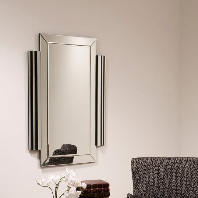 Orsina Ravenna Clear Wall Mirror – Rectangular Bevelled Glass Design