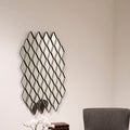 Orsina Reva Wall Mirror – Modern Geometric Grey and Clear Glass Mirror