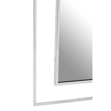 Orsina Rovo Silver Wall Mirror – Rectangular Modern Etched Design