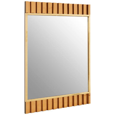 Orsina Rivoli Gold Wall Mirror – Rectangular Sculptural Home Decor