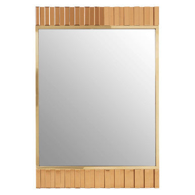 Orsina Rivoli Gold Wall Mirror – Rectangular Sculptural Home Decor