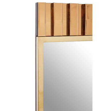 Orsina Rivoli Gold Wall Mirror – Rectangular Sculptural Home Decor
