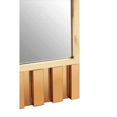 Orsina Rivoli Gold Wall Mirror – Rectangular Sculptural Home Decor