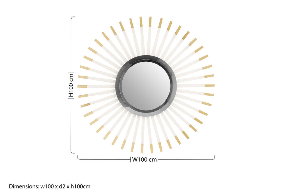 Orsina Remo Concave Wall Mirror – Modern Round Clear Glass Decor