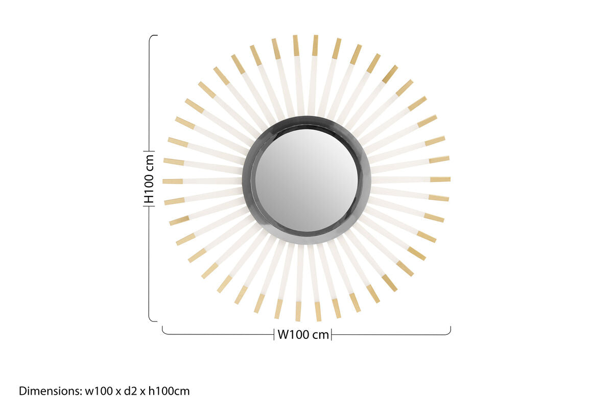 Orsina Remo Concave Wall Mirror – Modern Round Clear Glass Decor