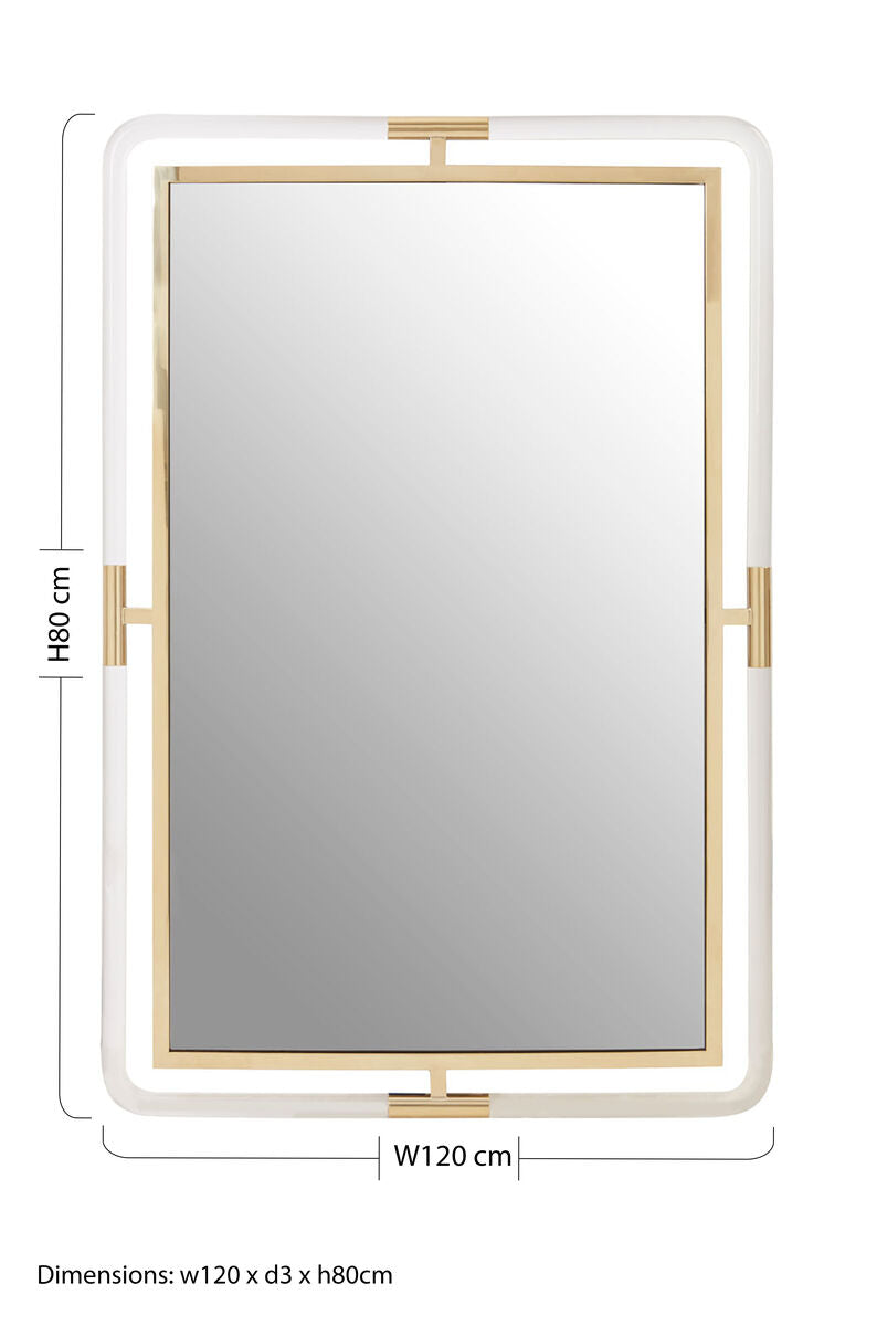 Orsina Remo Dual Lined Wall Mirror – Modern Floating Frame Design