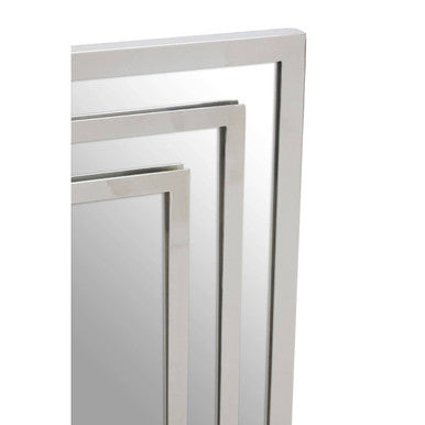 Orsina Avelino Silver Wall Mirror – Rectangular Contemporary Frame