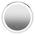 Orsina Avelino Round LED Illuminated Silver Vanity Mirror