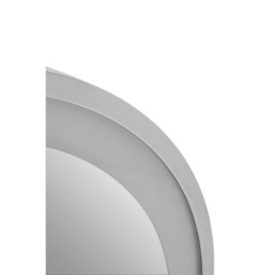 Orsina Avelino Round LED Illuminated Silver Vanity Mirror