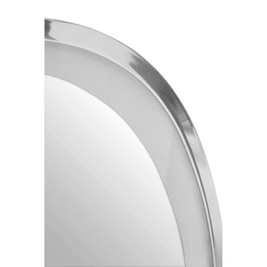 Orsina Avelino Oval LED Illuminated Mirror – Silver Frame Wall Decor