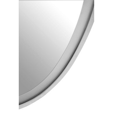 Orsina Avelino Oval LED Illuminated Mirror – Silver Frame Wall Decor