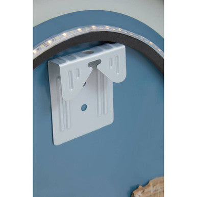 Orsina Avelino Oval LED Illuminated Mirror – Silver Frame Wall Decor