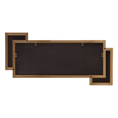 Orsina Oria Gold Frame Wall Mirror – Modern Triple Overlap Design