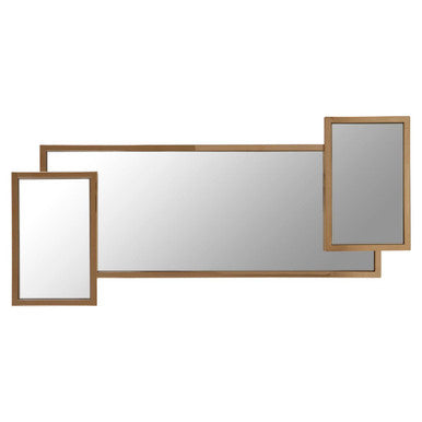 Orsina Oria Gold Frame Wall Mirror – Modern Triple Overlap Design