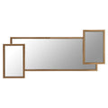 Orsina Oria Gold Frame Wall Mirror – Modern Triple Overlap Design