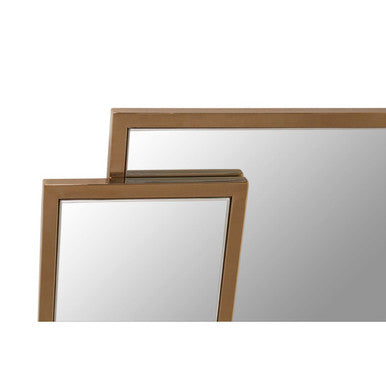 Orsina Oria Gold Frame Wall Mirror – Modern Triple Overlap Design