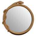 Orsina Serpent Round Wall Mirror – Gold Sculptural Accent Mirror