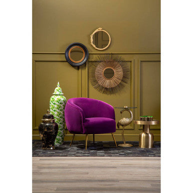Orsina Serpent Round Wall Mirror – Gold Sculptural Accent Mirror