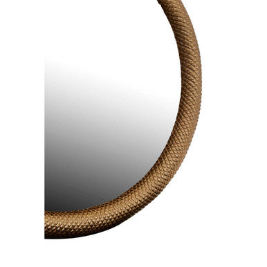 Orsina Serpent Round Wall Mirror – Gold Sculptural Accent Mirror