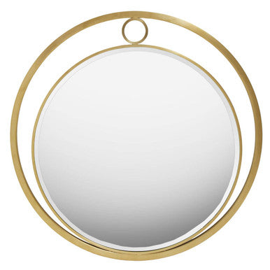 Orsina Serrano Gold Wall Mirror – Modern Glam Decorative Mirror