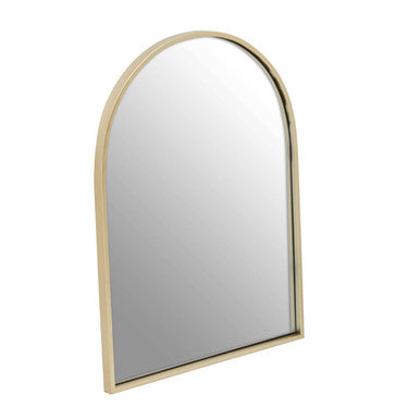 Orsina Trento Arched Wall Mirror – Slim Metal Frame in Gold Finish