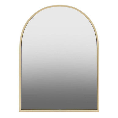 Orsina Trento Arched Wall Mirror – Slim Metal Frame in Gold Finish