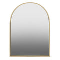 Orsina Trento Arched Wall Mirror – Slim Metal Frame in Gold Finish
