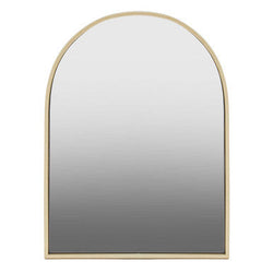 Orsina Trento Arched Wall Mirror – Slim Metal Frame in Gold Finish