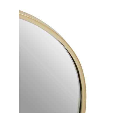 Orsina Trento Arched Wall Mirror – Slim Metal Frame in Gold Finish