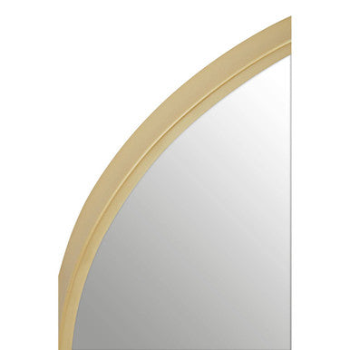 Orsina Trento Arched Wall Mirror – Slim Metal Frame in Gold Finish