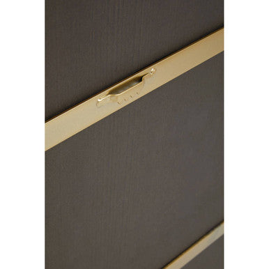 Orsina Trento Arched Wall Mirror – Slim Metal Frame in Gold Finish