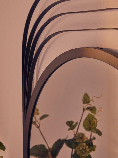 Orsina Trento Concentric Wall Mirror – Round Black Sculptural Design