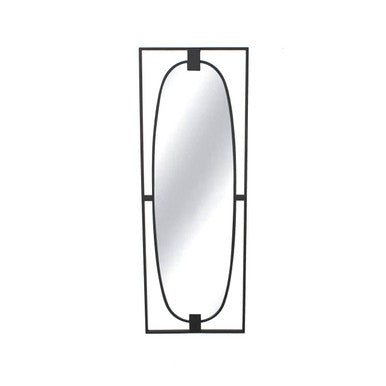 Orsina Trento Black Rectangular Wall Mirror – Modern Geometric Metal