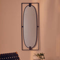 Orsina Trento Black Rectangular Wall Mirror – Modern Geometric Metal