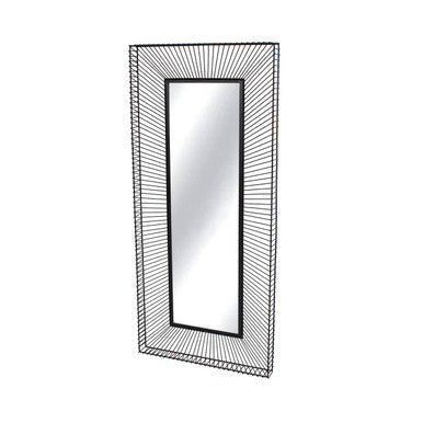 Orsina Trento Wall Mirror – Black Metal Frame with Bevelled Glass