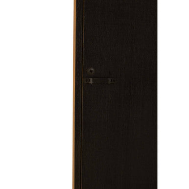 Orsina Jakara Natural Wall Mirror – Carved Wooden Frame, Japandi Style