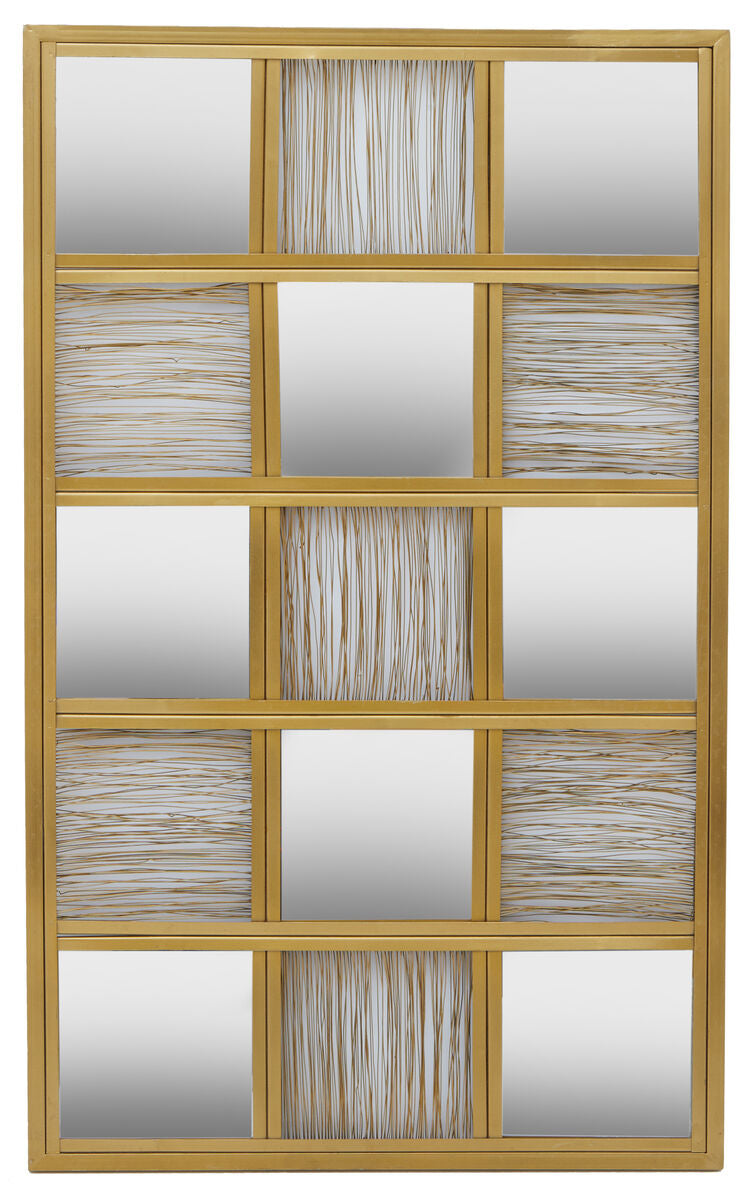 Orsina Enzo Gold Wire Wall Mirror – Modern Geometric Statement Decor