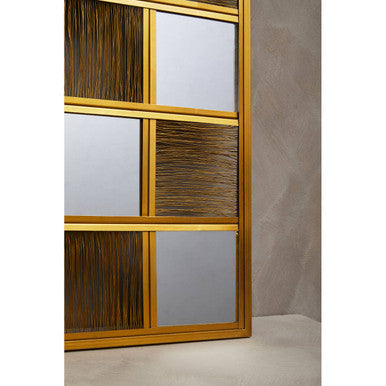 Orsina Enzo Gold Wire Wall Mirror – Modern Geometric Statement Decor