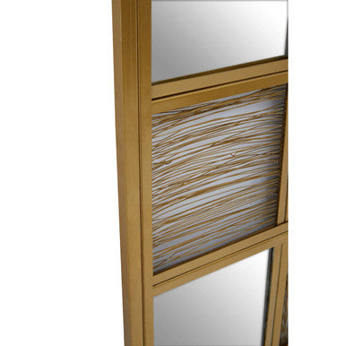 Orsina Enzo Gold Wire Wall Mirror – Modern Geometric Statement Decor