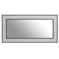 Orsina Milan Elm Wood Wall Mirror – Grey and White Textured Finish